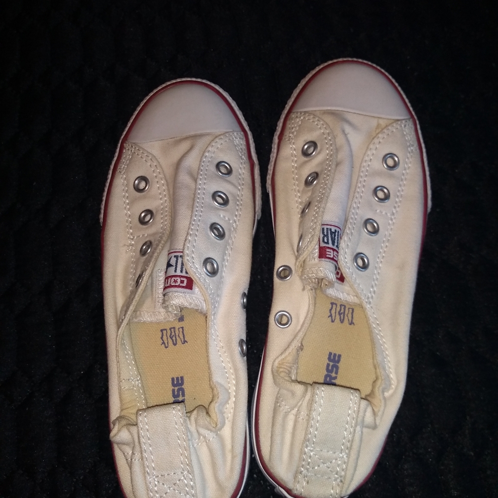 White slip on converse